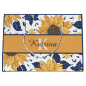 モノグラムのひまわり ギフトバッグ (正面)