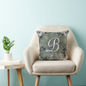 モノグラムのぼろぼろのシックなヴィンテージの枕 クッション (椅子)