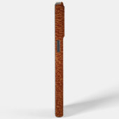 モノグラムのような茶色の革 Case-Mate iPhoneケース (裏面 / 右)