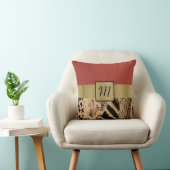 モノグラムのアニマルプリント装飾用クッション クッション (椅子)