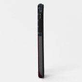 モノグラムのアメリカ国旗のメタリックメッシュのパーソナライズ Case-Mate iPhoneケース (裏面/左)