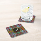 モノグラムのアンダーソンのタータンチェック スクエアペーパーコースター (インサイチュ)