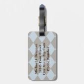 モノグラムのアーガイル柄のなゴルフ頂上 ラゲッジタグ (裏面縦)