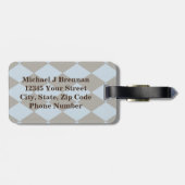 モノグラムのアーガイル柄のなゴルフ頂上 ラゲッジタグ (裏面横)