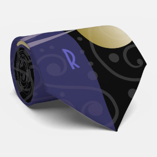 モノグラムのアールデコの連結 ネクタイ