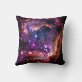 モノグラムのイニシャルの星明かりのAladdinsの宇宙の洞窟 クッション (裏面)