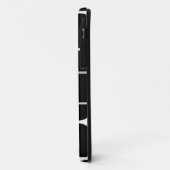 モノグラムのイニシャルの黒い水玉模様 Case-Mate iPhoneケース (裏面/左)