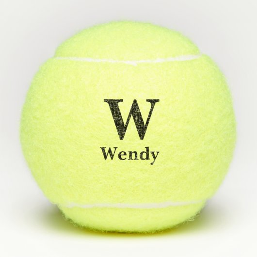 モノグラムのイニシャルカスタムテニモダンスボール テニスボール (正面)