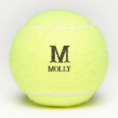 モノグラムのイニシャルカスタムテニモダンスボール テニスボール (正面)