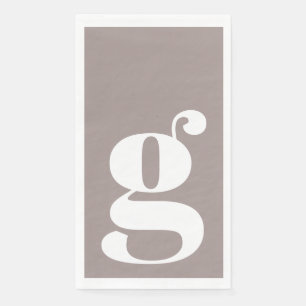 モノグラムのイニシャルモノグラム タイプ「モノトーン」デザイン (Taupe Brown)