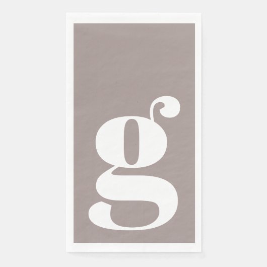モノグラムのイニシャルモノグラム タイプ「モノトーン」デザイン (Taupe Brown) (正面)