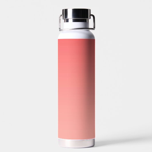 モノグラムのイニシャル名スクリプトグラデーション赤白 ウォーターボトル (背面)