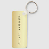 モノグラムのイニシャル名フェイク金ゴールドトレンディー キーホルダー (裏面)