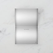 モノグラムのウエディングケーキのブライダルシャワーのサンキューカード サンキューカード (内部)