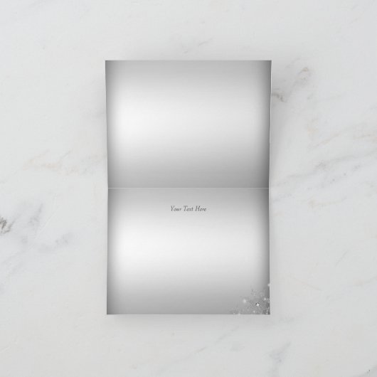 モノグラムのウエディングケーキのブライダルシャワーのサンキューカード サンキューカード (内部)