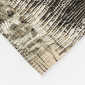 モノグラムのエキゾチックなヘビの模様 フリースブランケット (角)