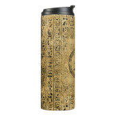 モノグラムのエジプトのヴィンテージの金ゴールドのヒエログリフ タンブラー (回転左)