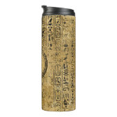 モノグラムのエジプトのヴィンテージの金ゴールドのヒエログリフ タンブラー (回転右)