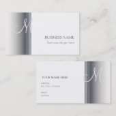 モノグラムのエレガントでシンプルな名刺3 名刺 (正面/裏面)