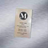 モノグラムのエレガントで、抽象的な背景 マグネット名刺 (インサイチュ)