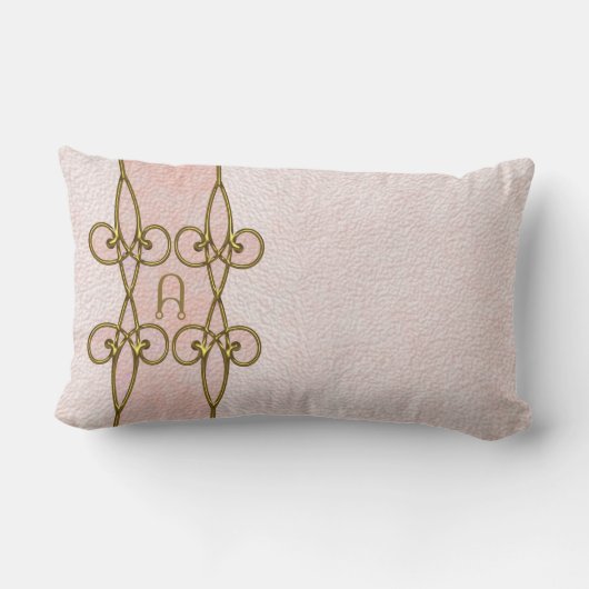 モノグラムのエレガントなレトロのアールデコのヴィンテージ ランバークッション (裏面)