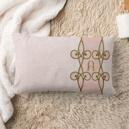 モノグラムのエレガントなレトロのアールデコのヴィンテージ ランバークッション (ブランケット)