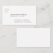 モノグラムのエレガントデザインシンプルトレンディー 名刺 (正面/裏面)