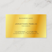 モノグラムのエレガントフェイク企業の金ゴールドモダンバス 名刺 (裏面)