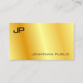 モノグラムのエレガントフェイク企業の金ゴールドモダンバス 名刺 (正面)