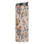 モノグラムのエレガントフェミニン花模様 タンブラー (回転左)