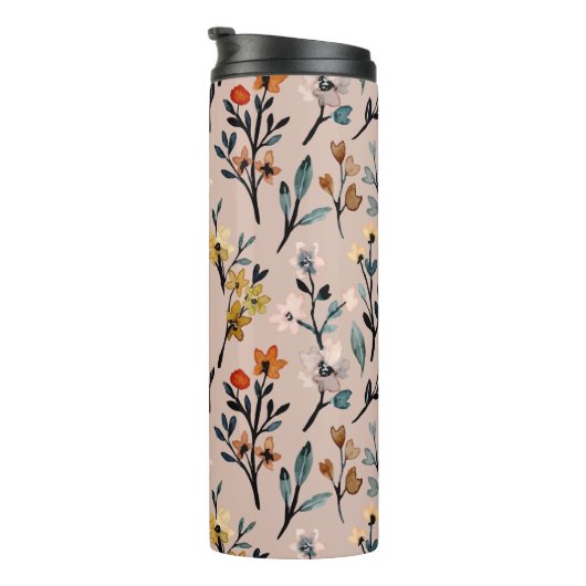 モノグラムのエレガントフェミニン花模様 タンブラー (回転右)