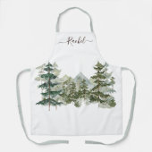 モノグラムのエレガント松林 エプロン (正面)