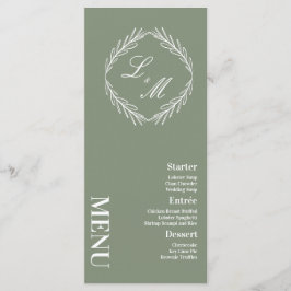 モノグラムのエレガントScript Branchのメ結婚ニュー メニュー