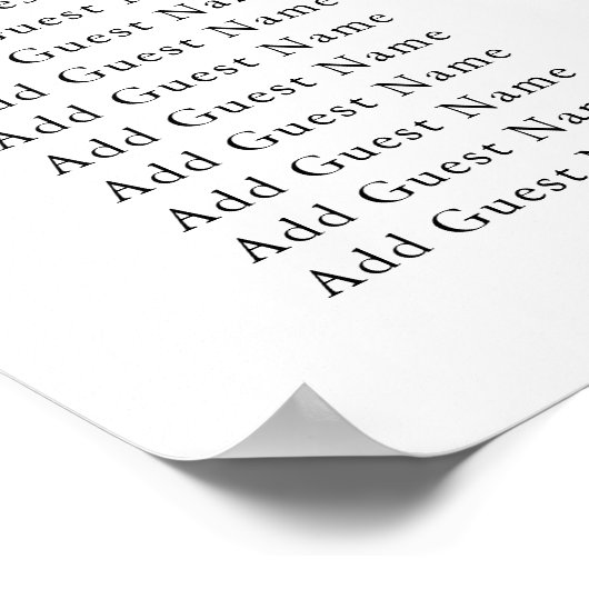 モノグラムのオリーブ結婚リーフの17テーブル座席表 ポスター (角)