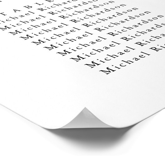 モノグラムのオリーブ結婚リーフの9つのテーブル座席表 ポスター (角)