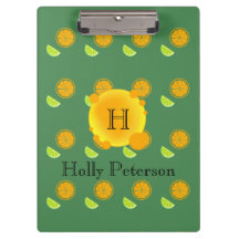 モノグラムのオレンジとかわいらしライム