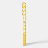 モノグラムのオレンジと白のパタ千鳥格子のーン Case-Mate iPhoneケース (裏面 / 左)