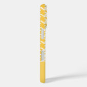 モノグラムのオレンジと白のパタ千鳥格子のーン Case-Mate iPhoneケース (裏面 / 右)