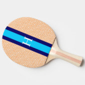 モノグラムのオレンジギリシャ人の鍵の卓球ラケット 卓球ラケット (横)