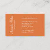 モノグラムのオレンジ手紙Gのエレガントな名刺 名刺 (裏面)