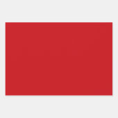 モノグラムのオーナメントレッド、グリーンクリスマス ラッピングペーパーシート (正面2)