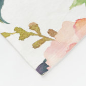 モノグラムのカスタムなフリースブランケットの花柄 フリースブランケット (角)