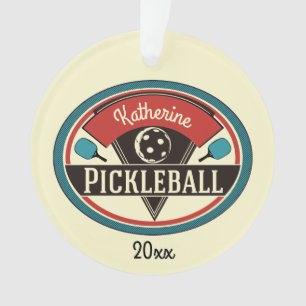 モノグラムのカスタムなPickleballプレーヤー オーナメント