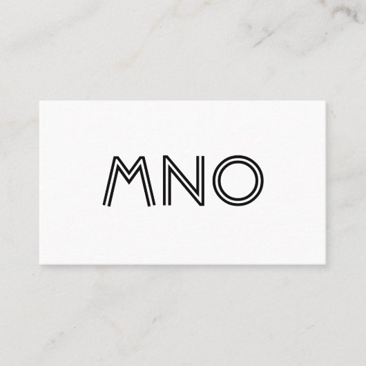 モノグラムのカスタムの文字 名刺 (正面)