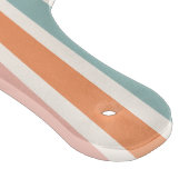 モノグラムのカラフルストライプレトロパーソナライズされた カッティングボード (角)