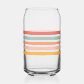 モノグラムのカラフルストライプレトロパーソナライズされた ガラス缶 (裏面)