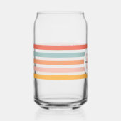 モノグラムのカラフルストライプレトロパーソナライズされた ガラス缶 (右)