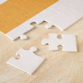 モノグラムのカラフルストライプレトロパーソナライズされた ジグソーパズル (側面)