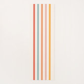 モノグラムのカラフルストライプレトロパーソナライズされた ヨガマット (裏面)