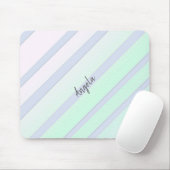 モノグラムのカラフルストライプ マウスパッド (マウス)